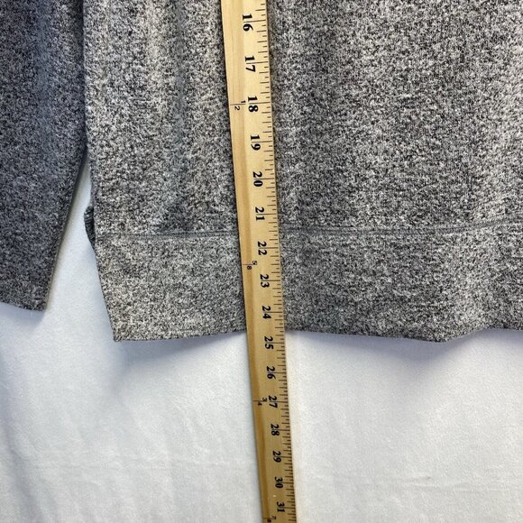 Lucky Brand Crewneck Long Sleeve Soft Knit Sweatshirt Women XS Gray Banded Hem - Picture 5 of 16